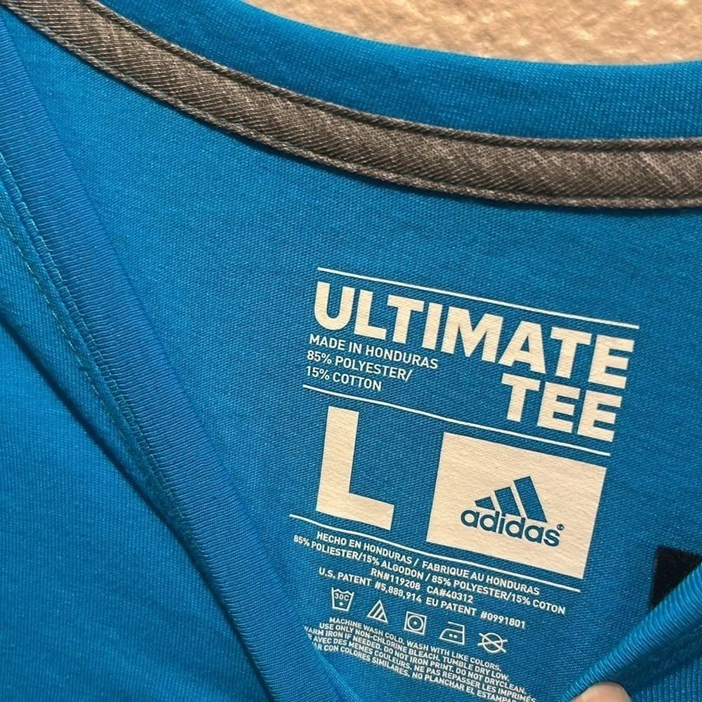 Adidas Men’s Basketball Get Buckets Blue T Shirt Climalite Size Large